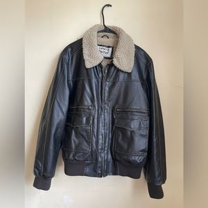 Levi’s vegan faux leather sherpa biker jacket